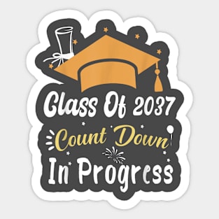 Class Of 2037 Count Down In Progress Future Graduation 2037 Sticker